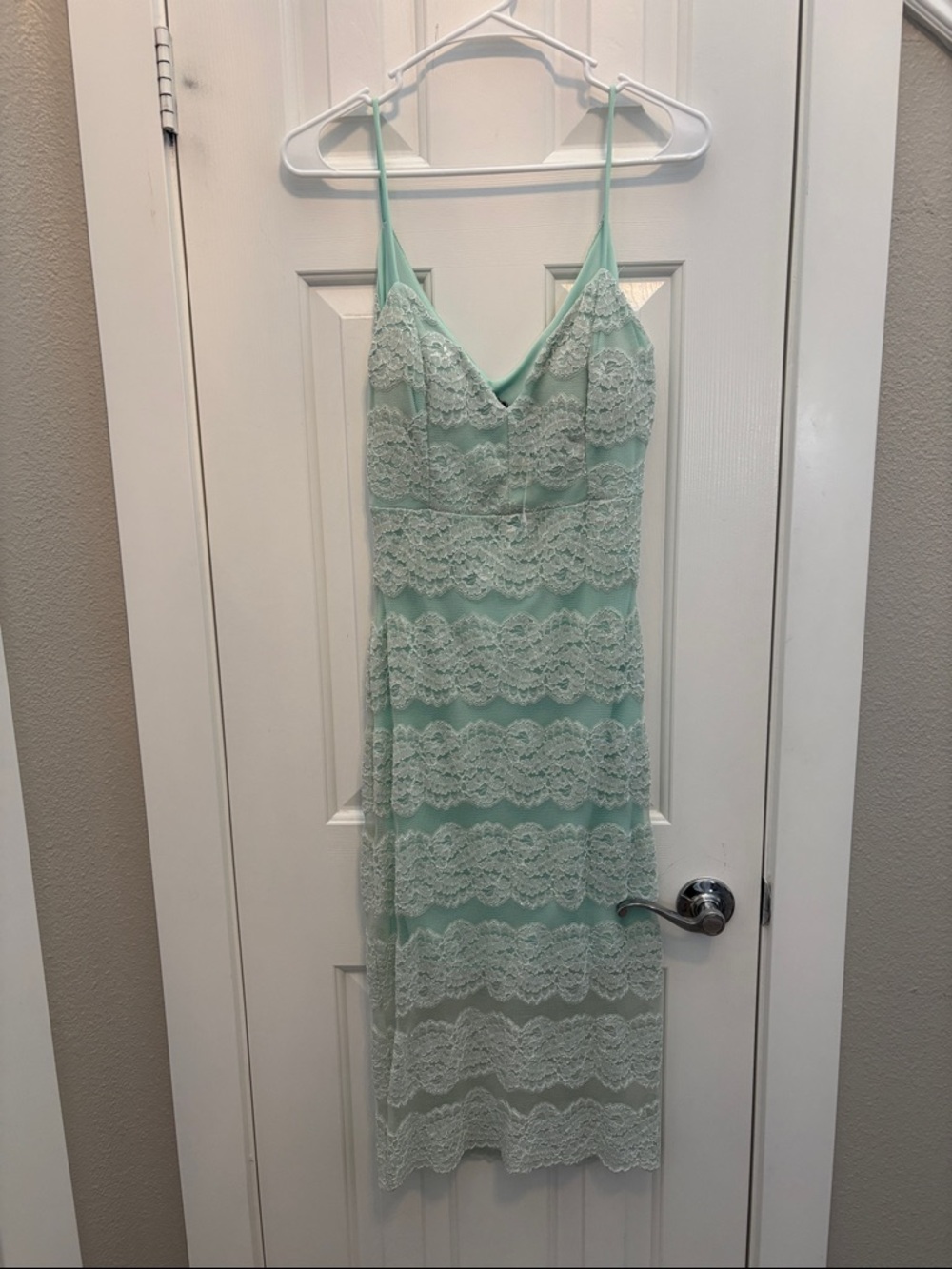 Windsor Mint Lace Slip Dress